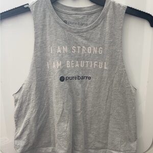 Pure Barre Heather Gray Muscle Tee